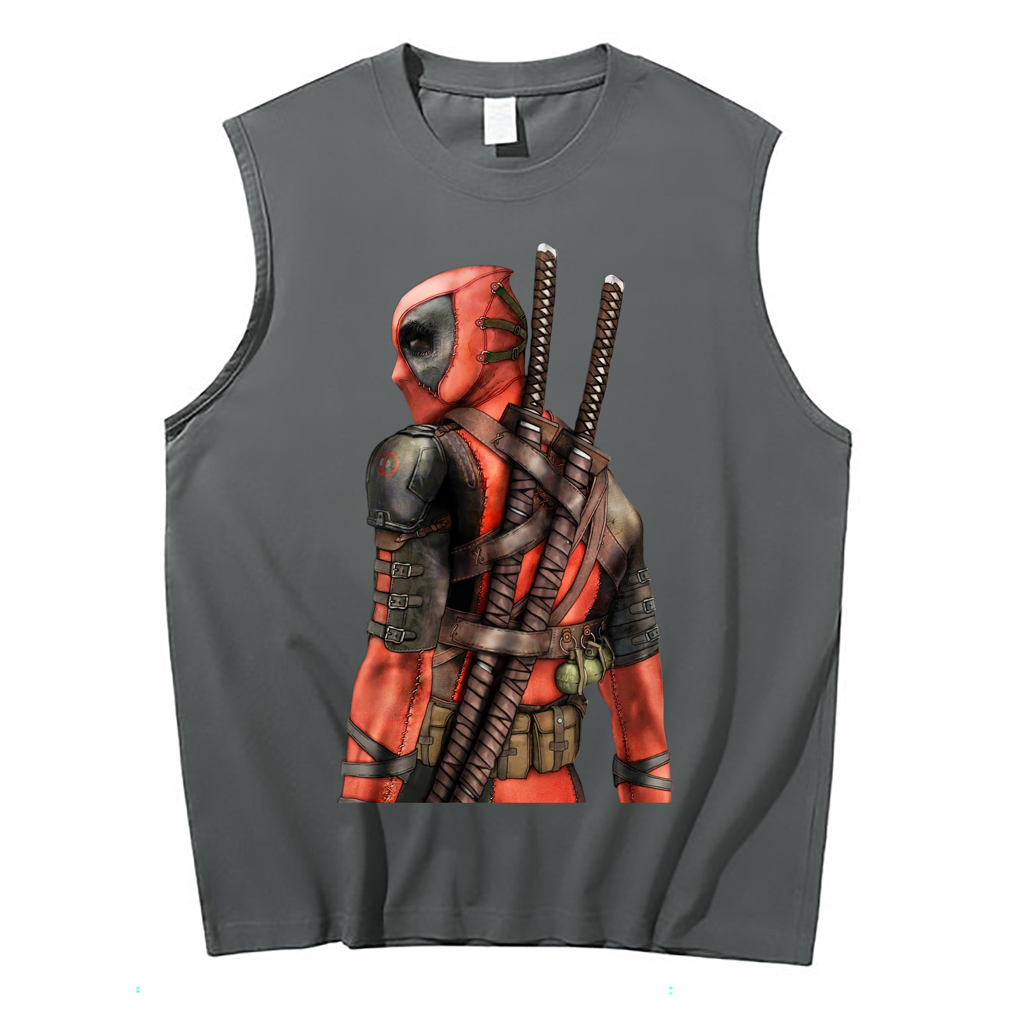 （画像用） Deadpool デッドプール コットン100％タンクトップ（フロントプリント）